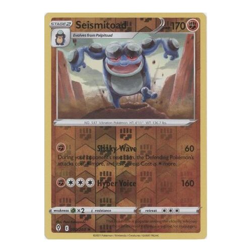 Seismitoad 90/203 SWSH Evolving Skies Reverse Holo Rare Pokemon Card NEAR MINT TCG