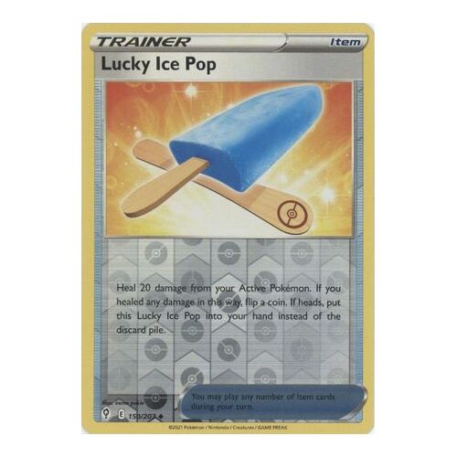 Lucky Ice Pop 150/203 SWSH Evolving Skies Reverse Holo Uncommon Trainer Pokemon Card NEAR MINT TCG