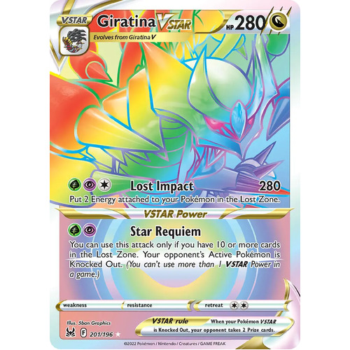 Holographic Giratina V-star Pokémon Card