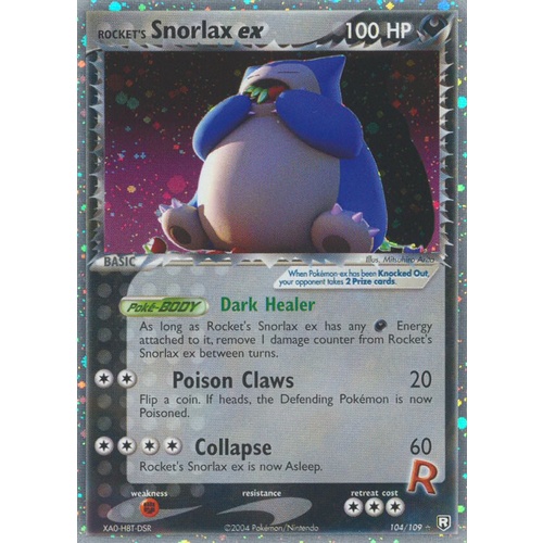 Rocket's Snorlax ex 104/109 EX Team Rocket Returns Holo Ultra Rare Pokemon Card NEAR MINT TCG