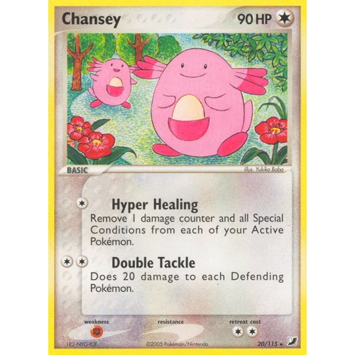 Chansey 20/115 EX Unseen Forces Rare Pokemon Card NEAR MINT TCG