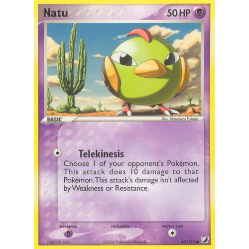 Natu 63/115 EX Unseen Forces Common Pokemon Card NEAR MINT TCG