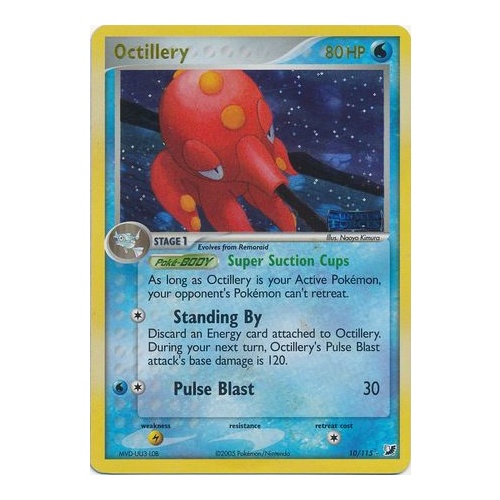 Octillery 10/115 EX Unseen Forces Reverse Holo Rare Pokemon Card NEAR MINT TCG