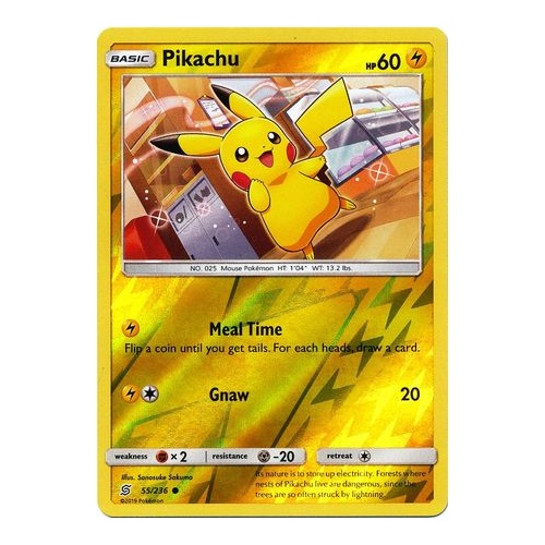 Pokemon Pikachu Unified Minds Reverse Holo 56 236 Pokemon Individual Cards Toys Hobbies